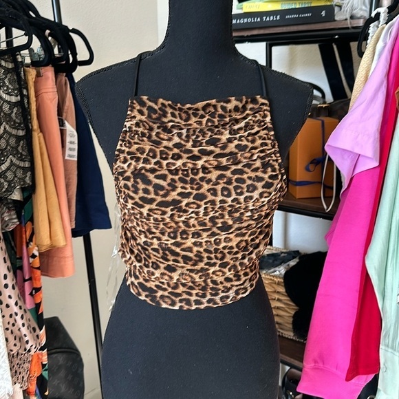 Nwot Amable leopard print cross back - Picture 1 of 2